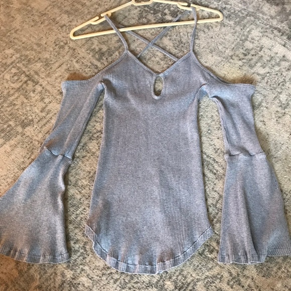Spaghetti - Strap, Cold Shoulder Top - Picture 1 of 3